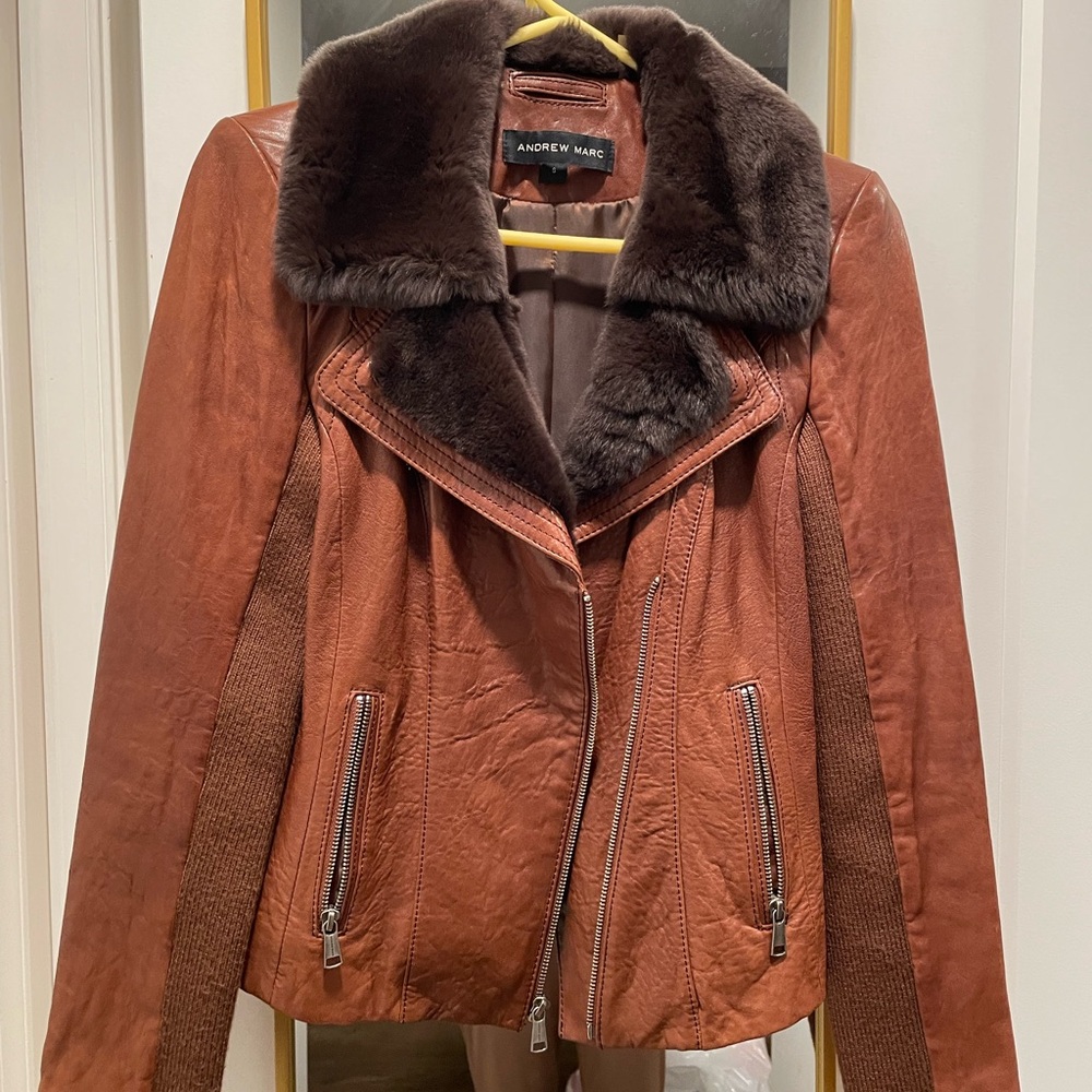 Andrew Marc leather jacket. Never worn.